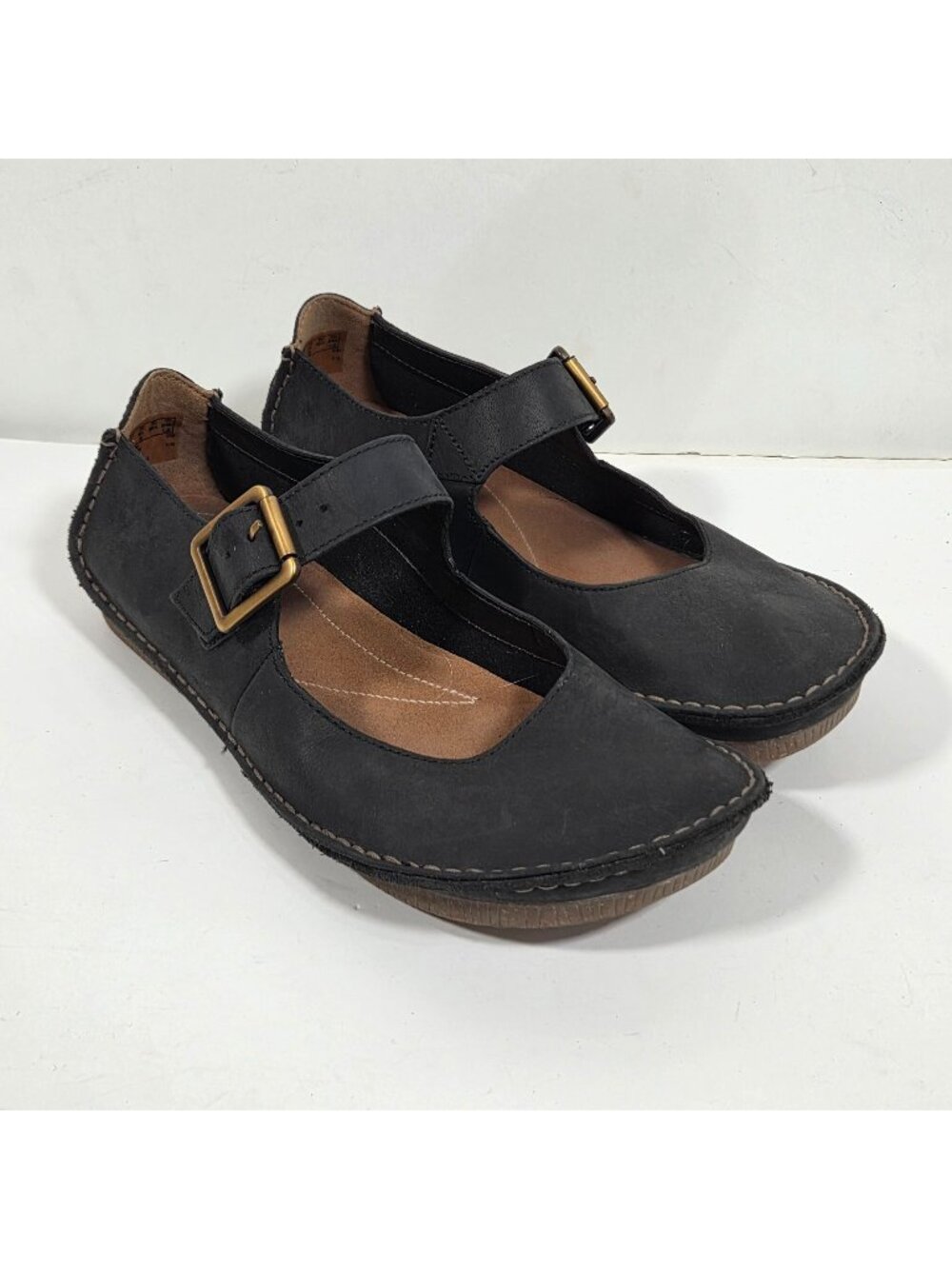 Clarks Janey June Mary Jane Flats Black Women’s Size 8.5